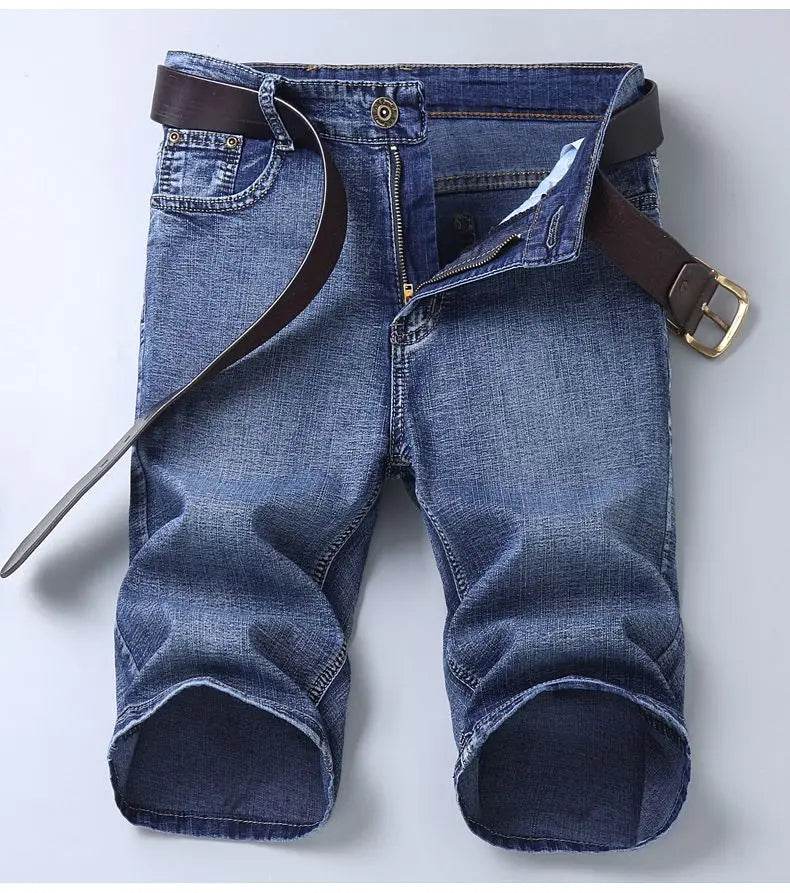 2025 Men's Slim Fit Jeans - Stylish Blue Summer Shorts for Casual Wear - Buy Center US