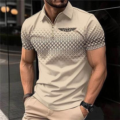 Men's Summer Casual Polo Shirt - Breathable Short-Sleeve Sport Top - Buy Center US