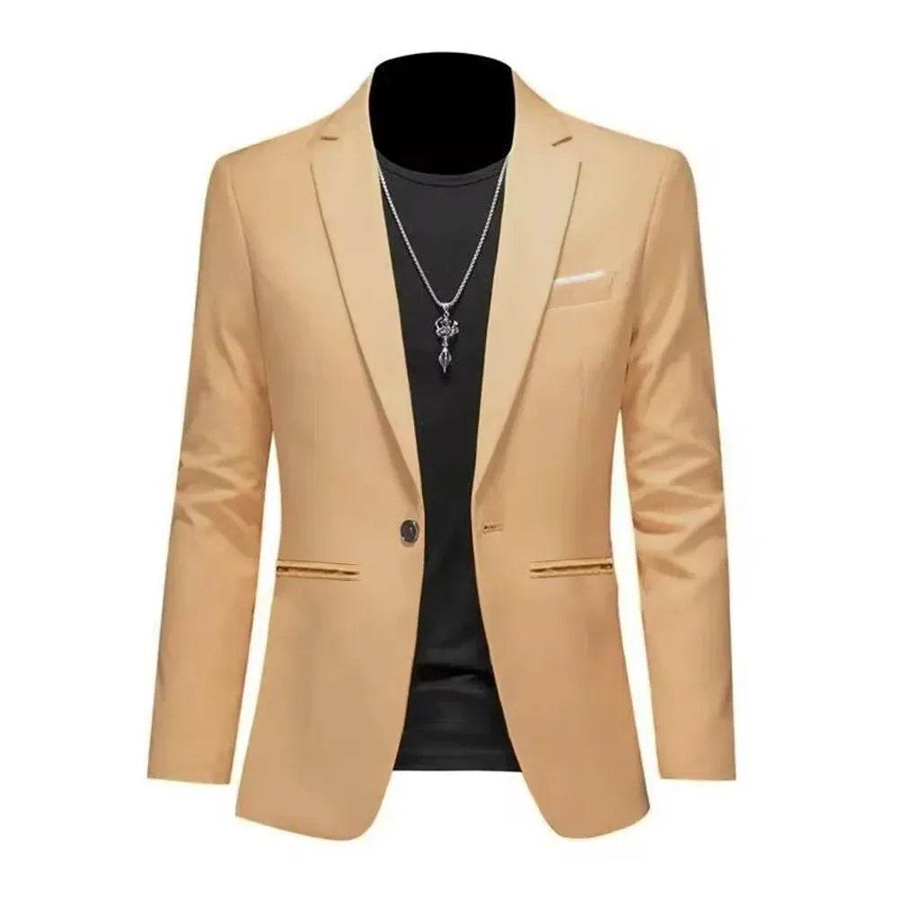 King Billion Men's Casual Business Suit Jacket - Slim Fit, Single Button - Buy Center US