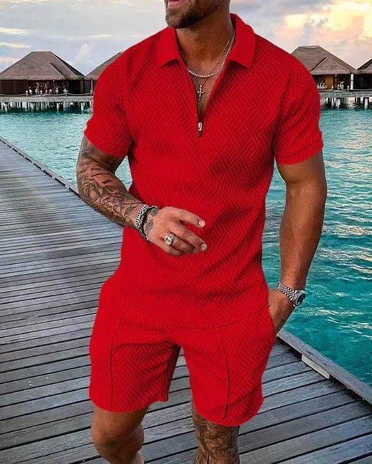 Boilen Heng Xin Men's Casual Striped Polo Shirt - Summer Slim-Fit Trendy - Buy Center US