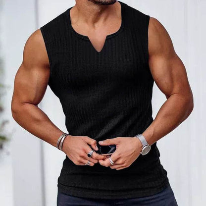 RUASPV Men's V-Neck Gym Tank Top - Cool Summer Fitness Sleeveless Vest - Buy Center US