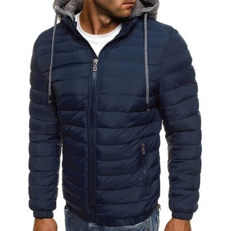 RickRack Men's Hooded Parka Jacket - Warm, Casual, Plus Size in S-3XL - Buy Center US