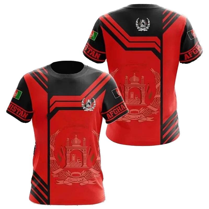 2025 Afghanistan Flag T-shirt - Men's Casual 3D Round Neck Design - Buy Center US