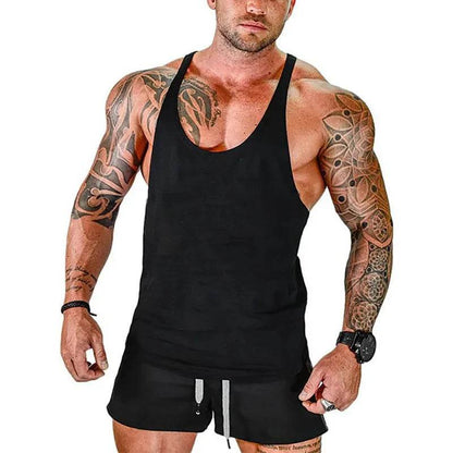 Men’s Gym Stringer Tank Top - Comfortable Cotton Workout Vest - Buy Center US