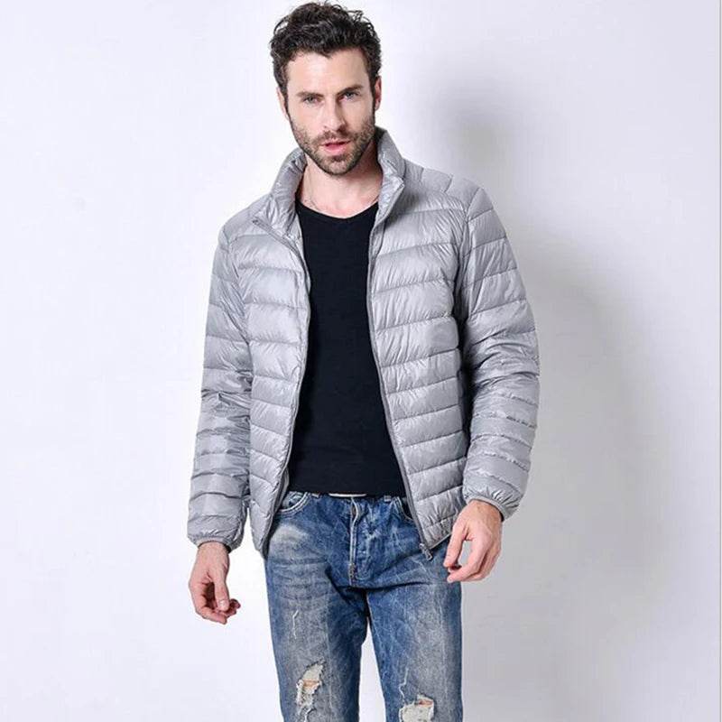 Left ROM Men's Ultralight Down Coat - Casual Jacket with Pockets - Buy Center US