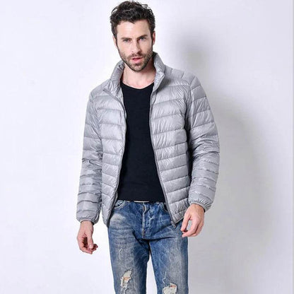 Left ROM Men's Ultralight Down Coat - Casual Jacket with Pockets - Buy Center US