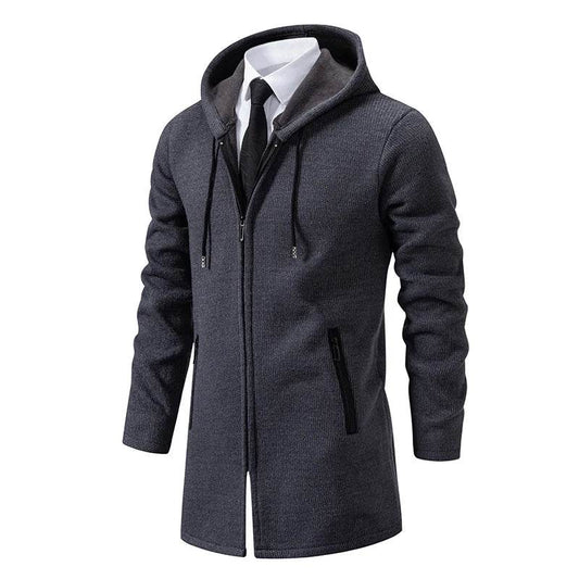 ENWEIGE Men's Hooded Fleece Cardigan - Casual Winter Jacket, Thick Knit - Buy Center US