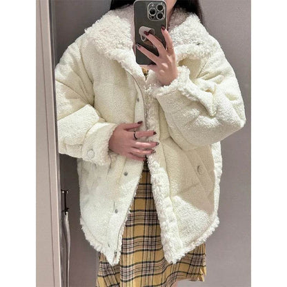Kuzuwata Women's Autumn Winter Puffer Jacket - Long Sleeve & Pockets - Buy Center US