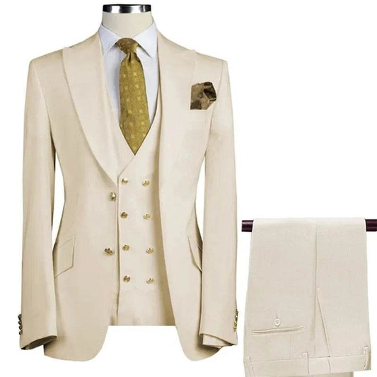 LISM Men's Custom Made Suit Set - Double Breasted Blazer & Pants - Buy Center US