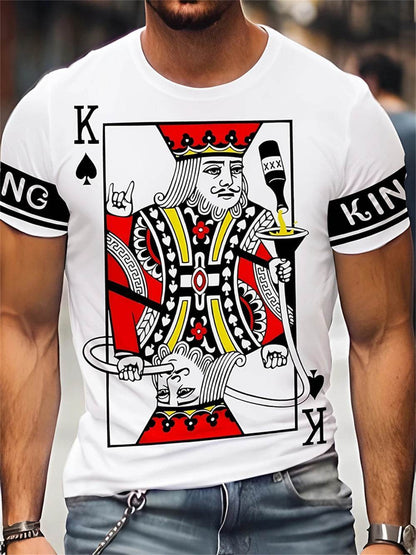 Men's Lion Print Crew Neck T-Shirt - Soft, Breathable Summer Casual Wear - Buy Center US
