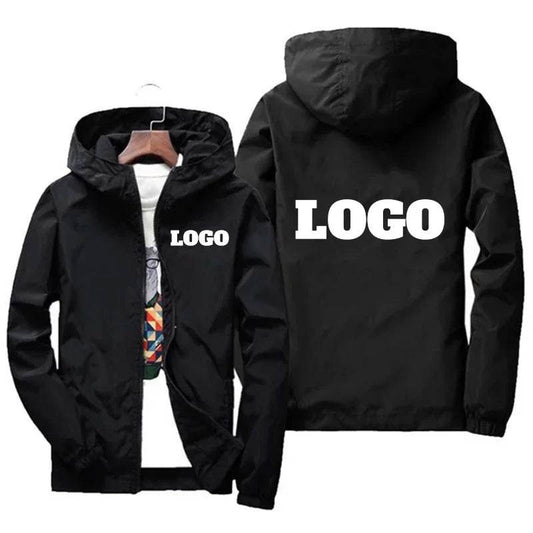 Custom Brand Waterproof Men’s Jacket - Casual Windbreaker in Big Sizes - Buy Center US