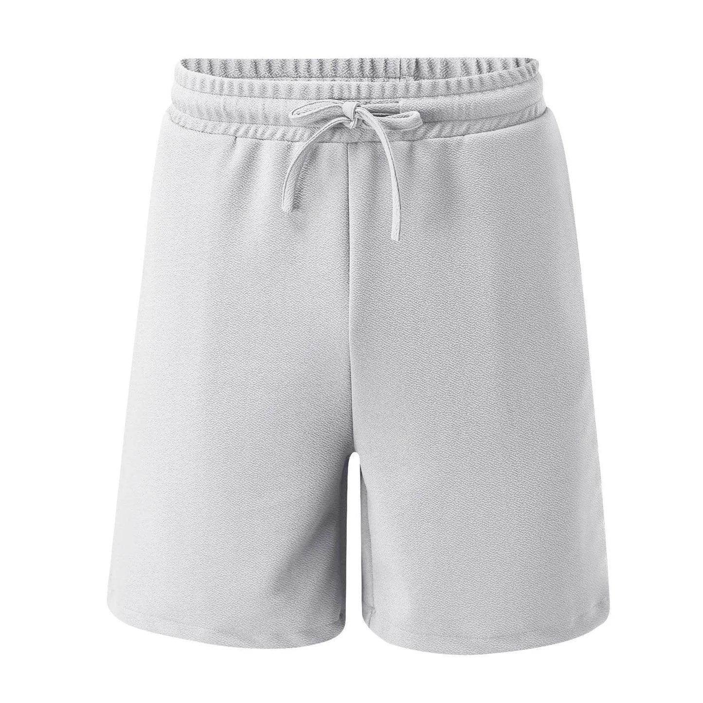 Lightweight Linen Cotton Shorts for Men - Elastic Waist, Solid Color Casual Wear - Buy Center US
