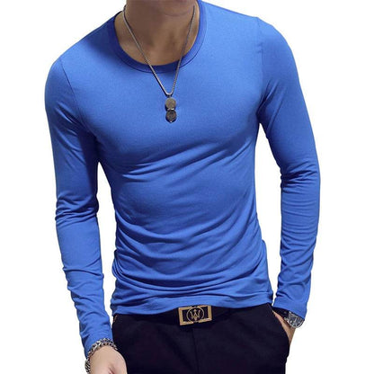 Bigsweety Men's Turtleneck Pullover - Solid Color Slim Fit for Spring - Buy Center US