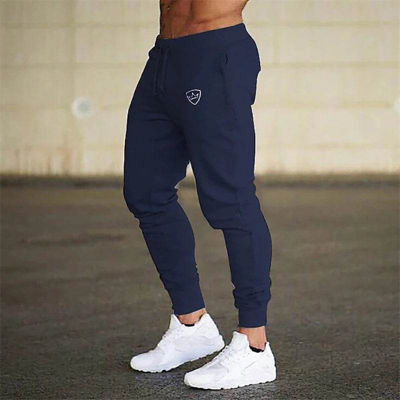 Shield Print Men's Jogging Pants - Breathable, Casual Sweatpants for All Seasons - Buy Center US