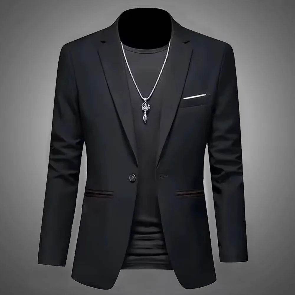 King Billion Men's Casual Business Suit Jacket - Slim Fit, Single Button - Buy Center US