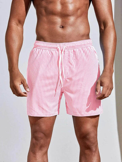 Summer Men's Sports Shorts - 3D Line Splicing, Breathable Polyester - Buy Center US