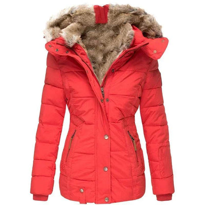 Donsignet Women's Slim Fit Wool Collar Zipper Coat - Autumn Style - Buy Center US