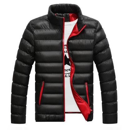 Men's Winter White Duck Down Jacket - Warm Hooded Slim Fit Puffer Coat - Buy Center US