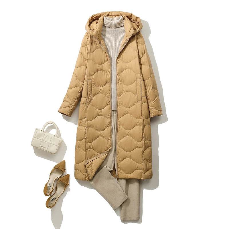 Women’s Lightweight Hooded Down Jacket - Stylish & Warm for Winter - Buy Center US