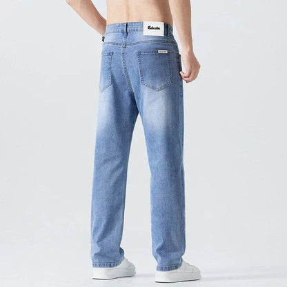 Men's Summer Jeans - Casual Straight Trousers, Lightweight & Breathable - Buy Center US
