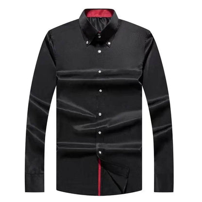 Premium White Dress Shirt for Men - Non-Iron Wrinkle Resistant Long Sleeve - Buy Center US