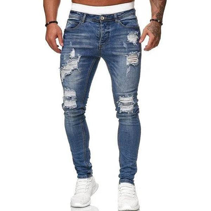 ZHANLINWU Men's Ripped Skinny Jeans - Vintage Wash Casual Denim - Buy Center US