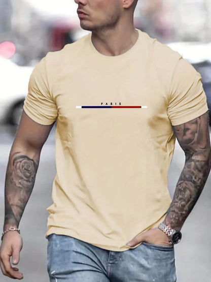 Paris Graphic T-Shirts for Men - Breathable Short Sleeve Casual Tees - Buy Center US