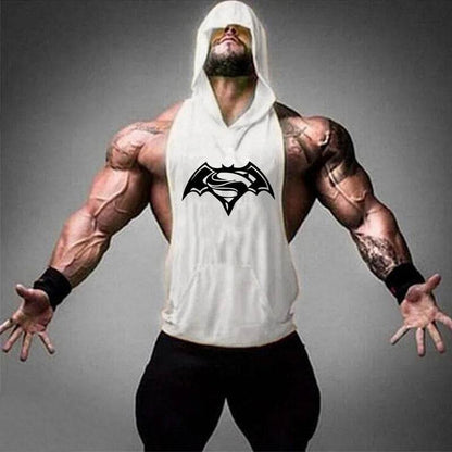 2024 Men's Cotton Tank Top - Hooded Sleeveless Gym Workout Shirt - Buy Center US