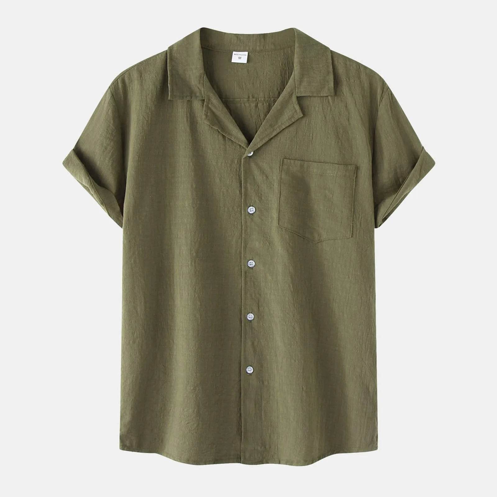 WHooHoo Men's Casual Shirt - Plus Size Breathable Cotton Linen Top - Buy Center US