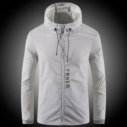 Men's Lightweight Casual Jacket - Spring Fall Hooded Raincoat - Buy Center US