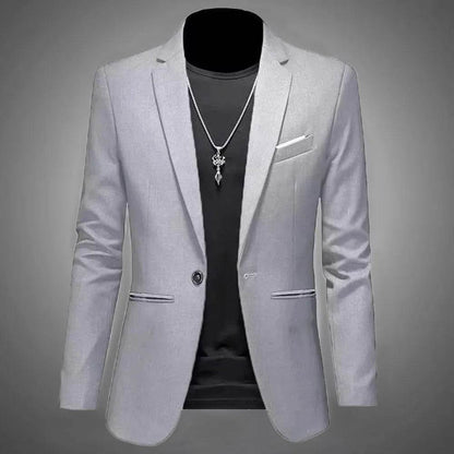 King Billion Men's Casual Business Suit Jacket - Slim Fit, Single Button - Buy Center US
