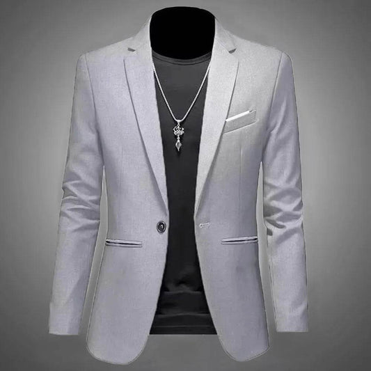 King Billion Men's Casual Business Suit Jacket - Slim Fit, Single Button - Buy Center US