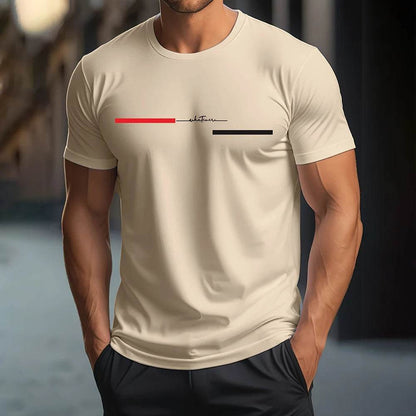 Trendy Summer Casual Men's T-Shirt - Oversized Letter Print, Quick Dry - Buy Center US