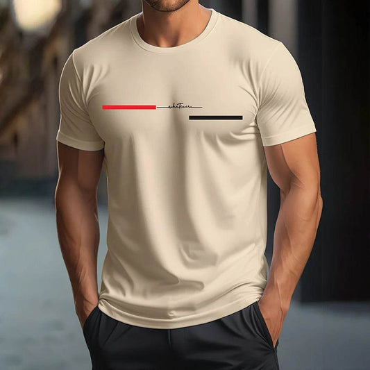 Trendy Summer Casual Men's T-Shirt - Oversized Letter Print, Quick Dry - Buy Center US