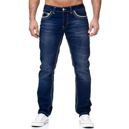 Wulend Vintage Men’s Distressed Denim Jeans - Punk Style Loose Fit - Buy Center US