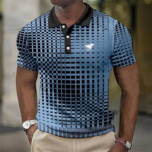 Trendy Men's Summer Short Sleeve Casual Polo Shirt - Breathable & Stylish - Buy Center US
