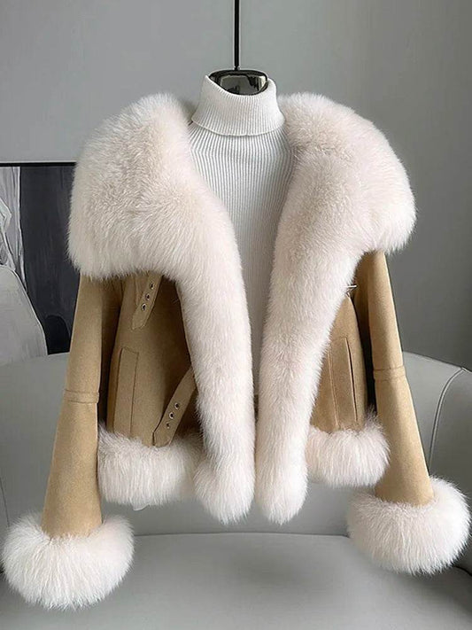 FURTJY Women's Real Fur Coat - Thick Duck Down Jacket for Winter - Buy Center US