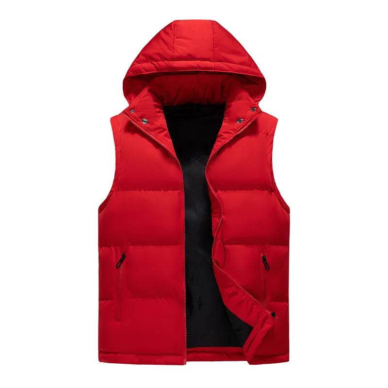 Japanese Hooded Down Vest - Windproof, Thick and Warm for Winter Wear - Buy Center US