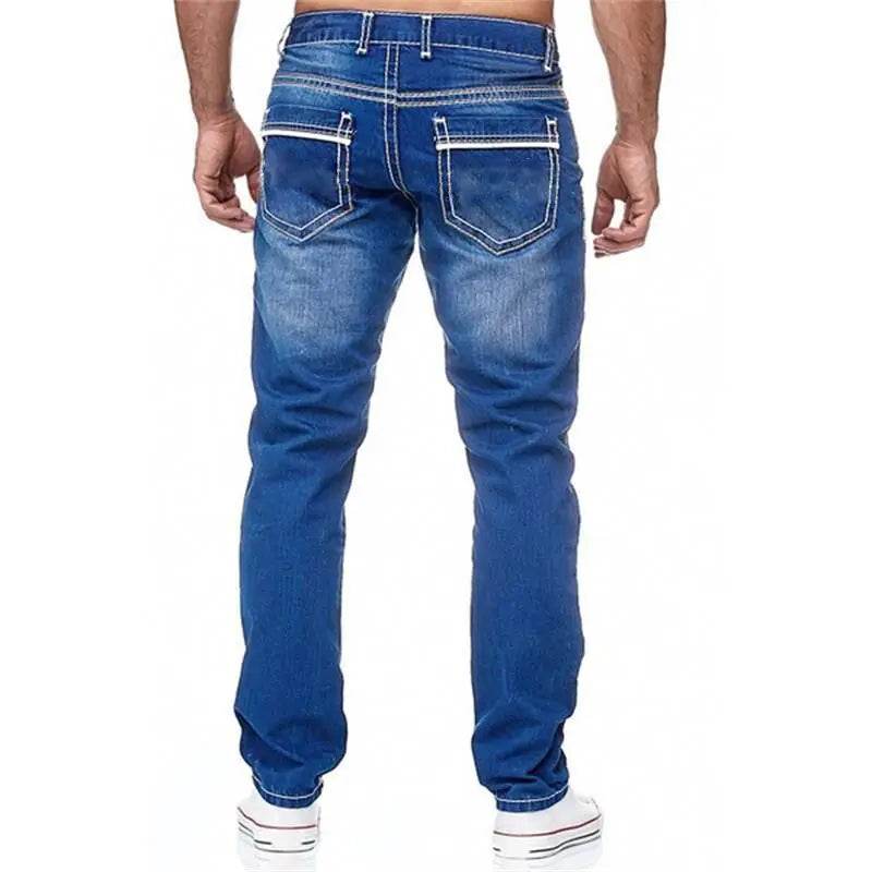 Wulend Vintage Men’s Distressed Denim Jeans - Punk Style Loose Fit - Buy Center US