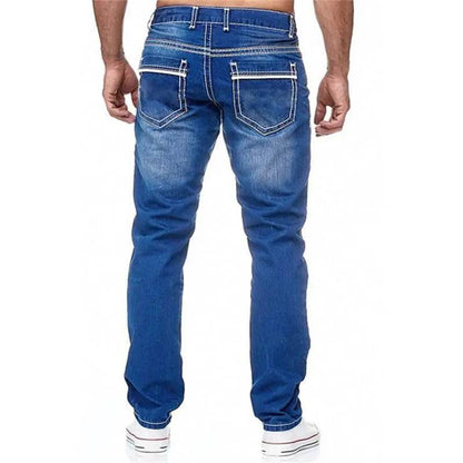 Wulend Vintage Men’s Distressed Denim Jeans - Punk Style Loose Fit - Buy Center US