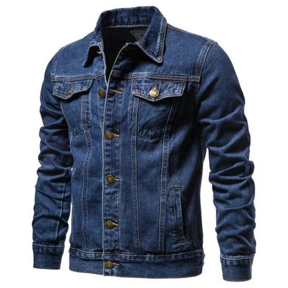 MISNIKI Men's Casual Jeans Jacket - Versatile Solid Color Outerwear - Buy Center US