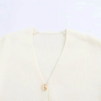 TRAF Women's Elegant Short Sleeve Jacket - Casual Knit Outerwear - Buy Center US