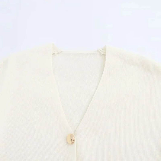 TRAF Women's Elegant Short Sleeve Jacket - Casual Knit Outerwear - Buy Center US