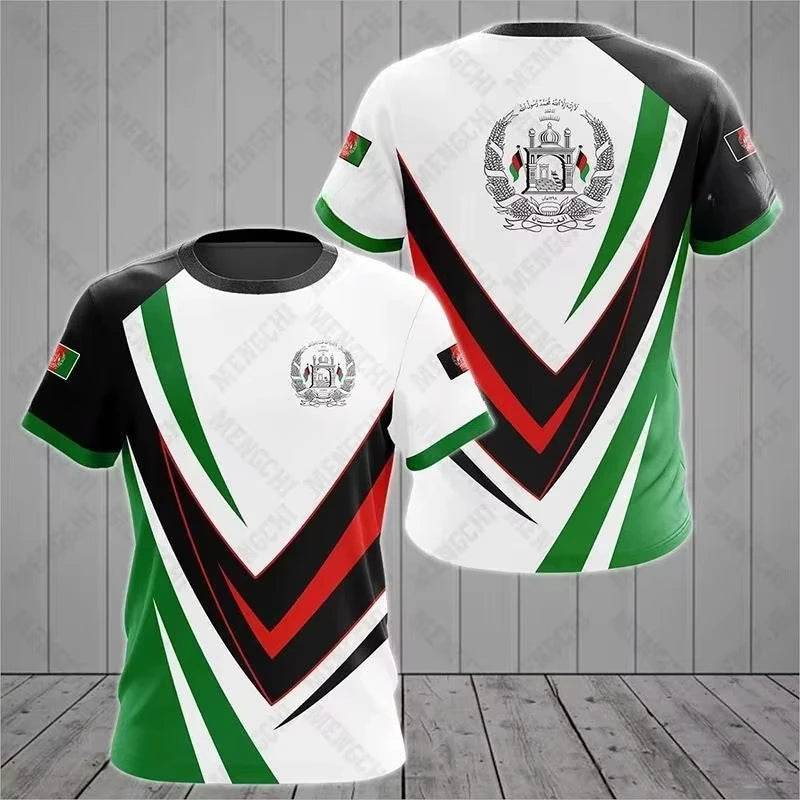 2025 Afghanistan Flag T-shirt - Men's Casual 3D Round Neck Design - Buy Center US