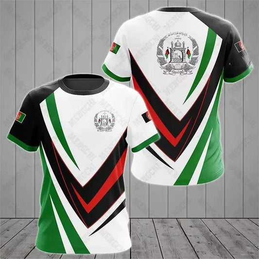 2025 Afghanistan Flag T-shirt - Men's Casual 3D Round Neck Design - Buy Center US