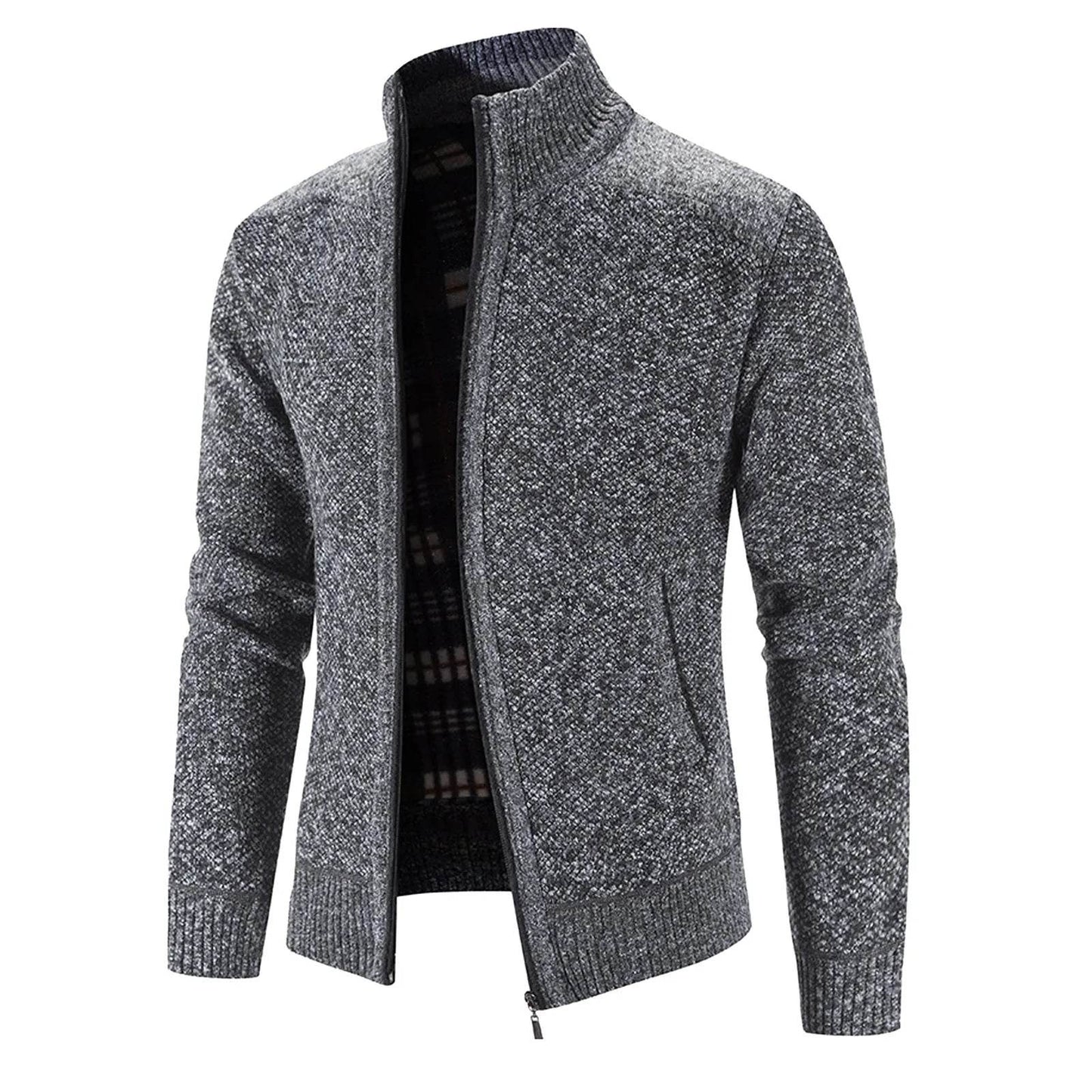 2024 Men’s Faux Fur Wool Jacket - Thick Long-Sleeved Casual Coat - Buy Center US