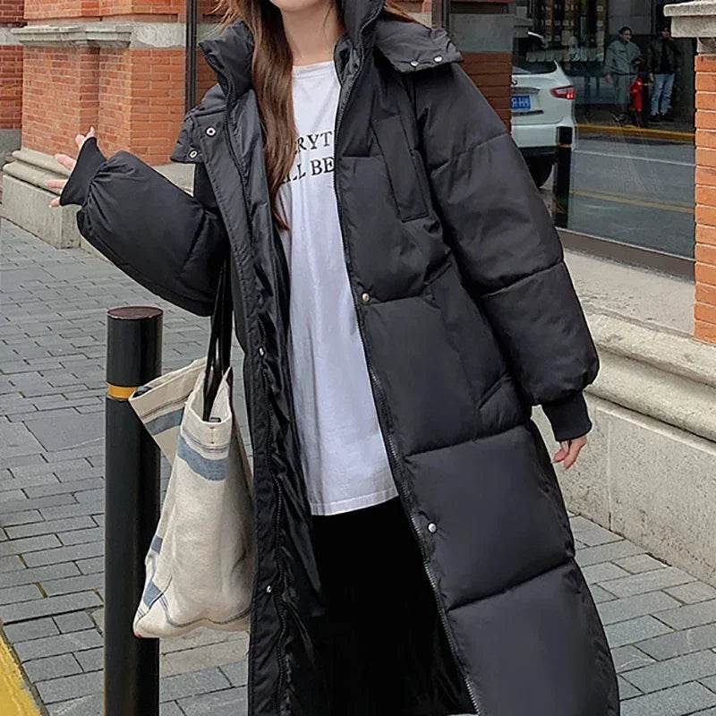 ABRINI Women's Hooded Long Coat - Warm Thicken Casual Parka - Buy Center US