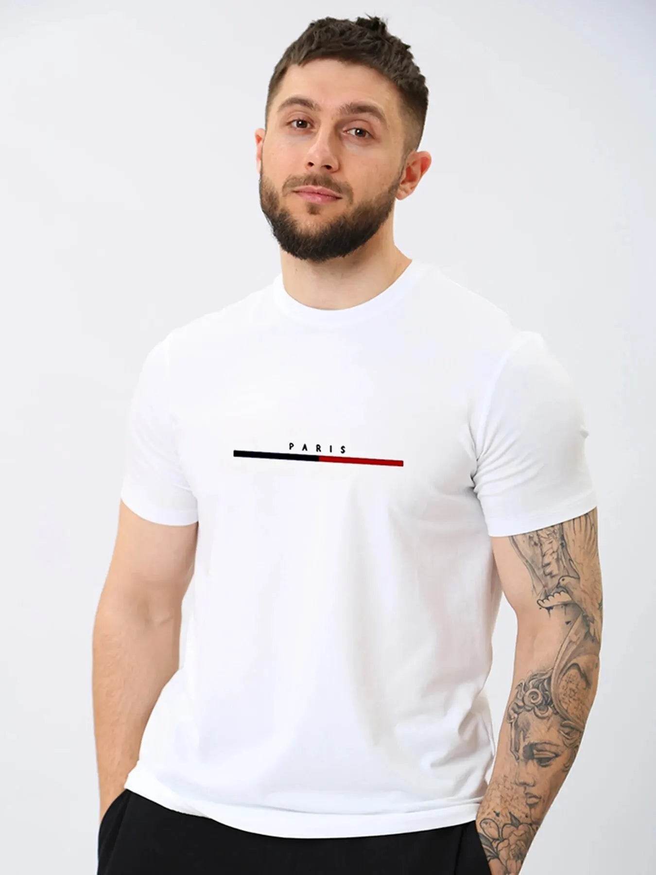 2025 Casual Men's T-Shirt - Super Elastic Short-Sleeve Vintage Streetwear - Buy Center US