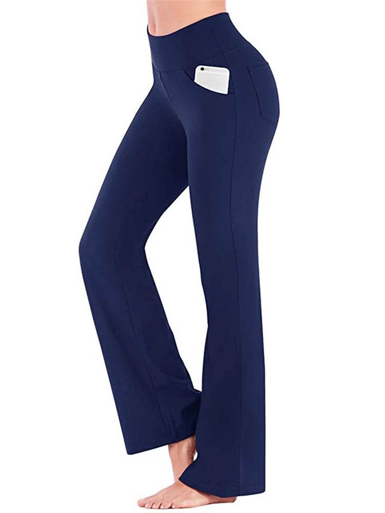 Allukasa High Waist Palazzo Pants - Elegant Slim Fit Trousers for Women - Buy Center US
