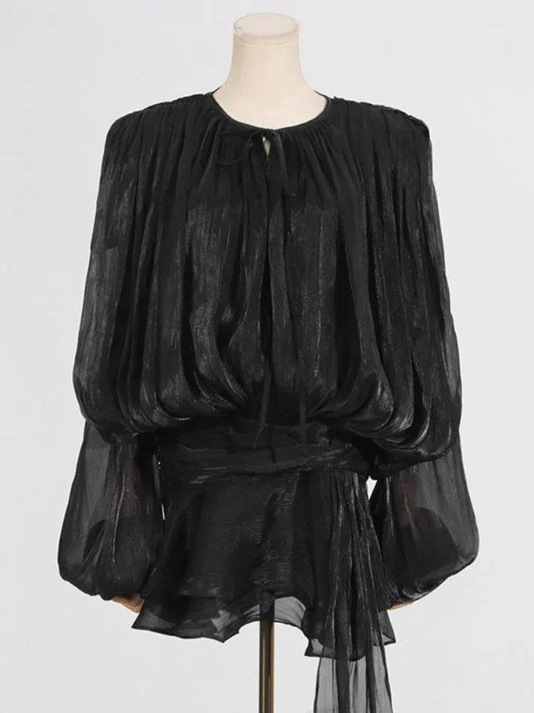 Chic Women's Ruffles Short Dress - Elegant Round Neck, Mini Style - Buy Center US